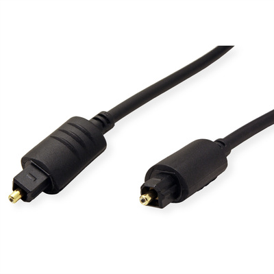 Kábel Toslink audio optický SPDIF prepojovací M/M 2m, ø4.0mm, čierny