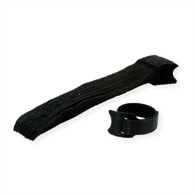 Zväzovacie lanko, suchý zips, 150x12mm, 20ks/bal, čierne