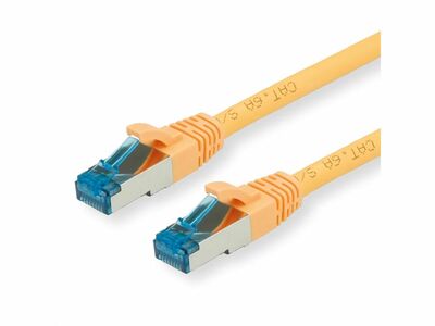 S/FTP (PiMF) Patchkábel LSOH 0.15m cat.6a, žltý, Cu