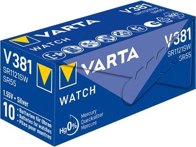 Baterka VARTA Watch do hodiniek V381 (1ks) 1.55V 45mAh (SR55 V391)