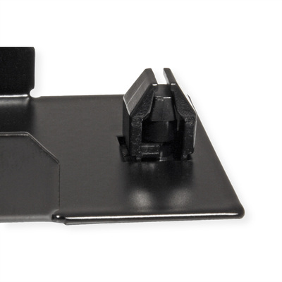 19" záslepka "snap-in", 1U, kovová, montáž bez nástroja, čierna RAL9005