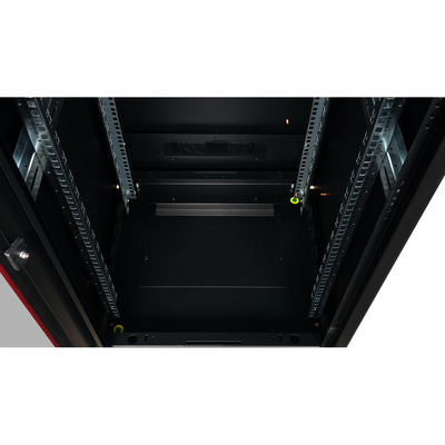 19" Rack na podlahu 36U, 1786x600x600mm (HxWxD), PRO, sklenené dvere, čierny