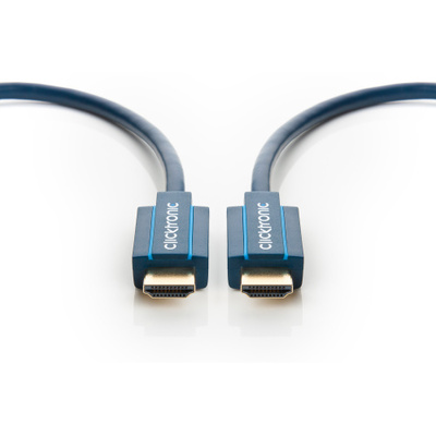 Kábel HDMI M/M 7.5m, Ultra High Speed+Eth, 4K@60Hz, HDMI 2.0, 18G, G pozl. kon., Modrý, C