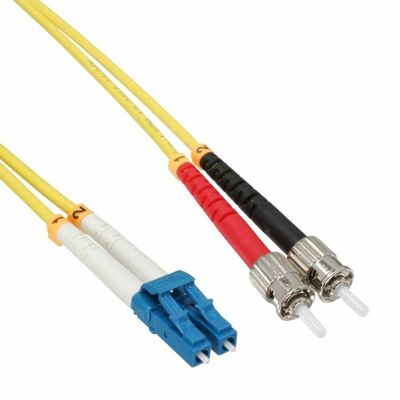 Fiber kábel LC-ST, 2m Duplex OS2(9/125µm), LSOH, 3mm, žltý