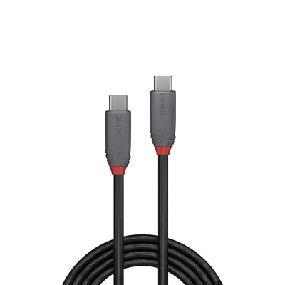 Kábel USB 4 Gen 3x2, Typ C CM/CM 0.8m, 80Gbps, PD 240w 48V5A, čierny, Anthra Line