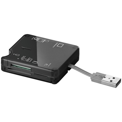 Čítačka USB 2.0 (Konektor USB A), 5 slotov pre karty (X-memory, CF, MicroSD, SDHC, MS), čierna