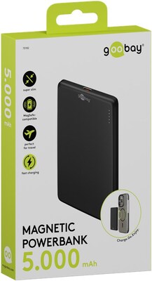 PowerBank 5000 mAh, magnetická bezdrôtová (wireless) 