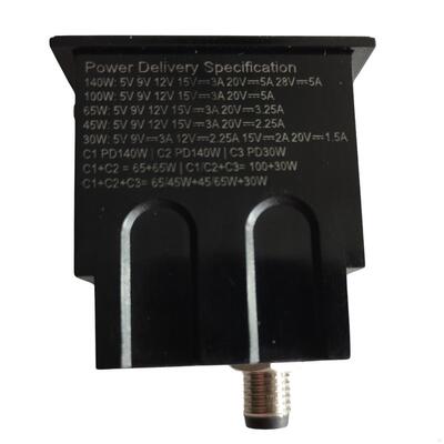 Modul pre BACHMANN, nabíjací/charger, 3xUSB (USB C), PD (28V5A) 140W, ext. zdroj, čierny