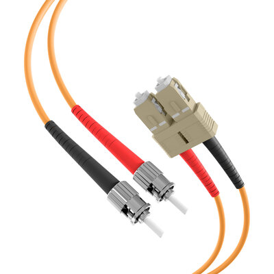 Fiber kábel SC-ST, 3m Duplex OM1(62.5/125µm), LSOH, 3mm, oranžový