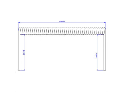 Kábel el. špirála 1m - 4m, 1.5mm², biely