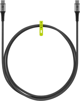 Kábel USB 2.0 Typ C CM/CM 1m, High Speed, Power Delivery 60w 20V3A, čierny/sivý