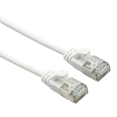 U/FTP (PiMF) Patchkábel LSOH 0.5m cat.6a, biely, slim, Cu, Flex Cable, Component Level