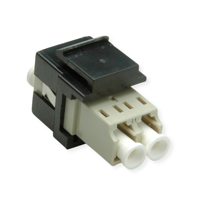 Konektor Keystone LC Duplex F/F, Simglemode OS2, čierny