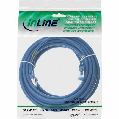 S/FTP (PiMF) Patchkábel LSOH 0.5m cat.6a, modrý, Cu