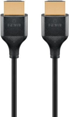 Kábel HDMI M/M 3m, Ultra High Speed+Eth, 4K@60Hz, HDMI 2.0, 10.2G, G pozl. kon., čierny, Slim