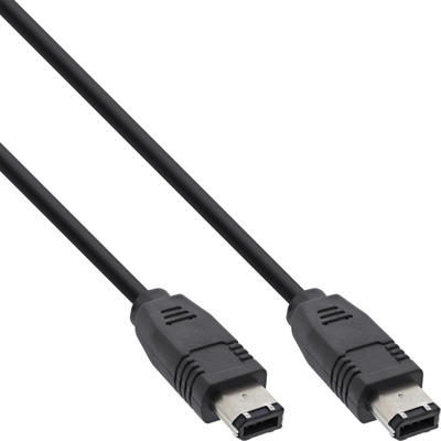 Kábel FireWire 6/6 M/M 1.8m, IEEE 1394a, 400 Mbit/s, čierny