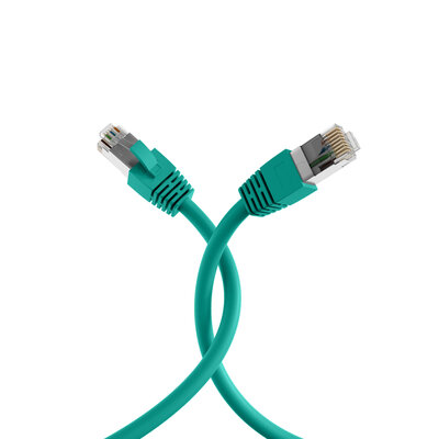 S/FTP (PiMF) Patchkábel LSOH 10m cat.8.1, zelený, Cu, 40GBit/s, 2000MHz