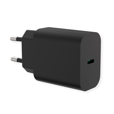 Nabíjačka USB 230V 1port, 1xUSB Typ C, 25W, Power Delivery, čierna