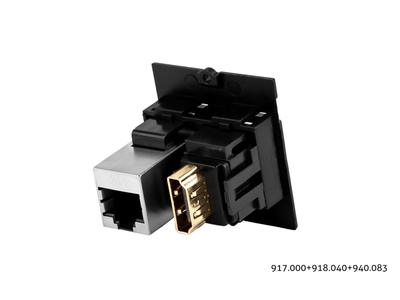 Konektor Keystone cat.6, tienený, strieborný, SPOJKA RJ45, slim