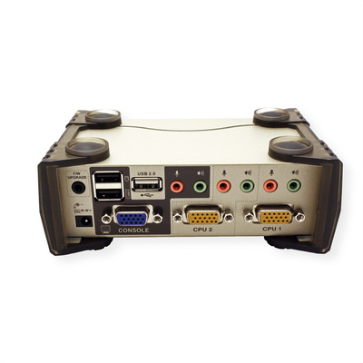 KVM switch/prepínač 2PC, VGA, USB, OSD, USB hub