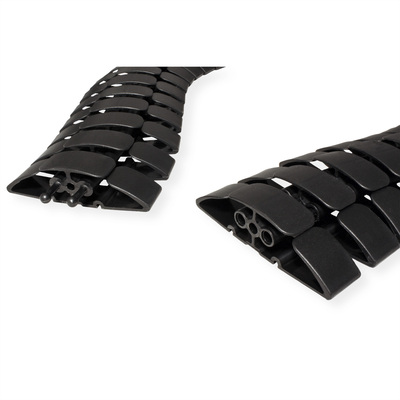 Káblový organizér Snake Pro "chrbtica", 2 komorový, 100cm, čierny