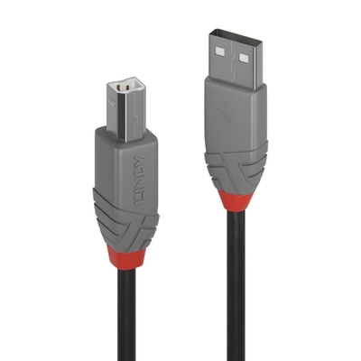Kábel USB 2.0 A-B M/M 1m, High Speed, čierny, Anthra Line
