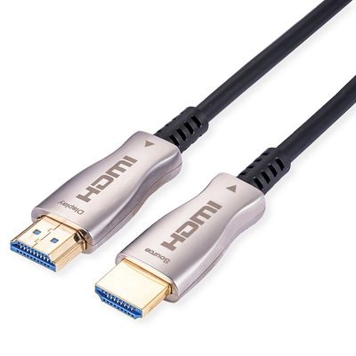 Kábel HDMI M/M 15m, Ultra High Speed+Eth, 4K@60Hz, HDMI 2.0, čierny, jednosmerný, aktívny, optický