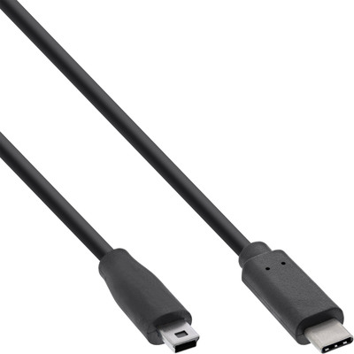 Kábel USB 3.1 Typ C CM/MINI-B(2.0) 1.5m, High Speed, čierny