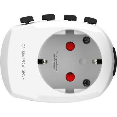 Adaptér cestovný World Adapter PRO, max. 7A, biely, SKROSS