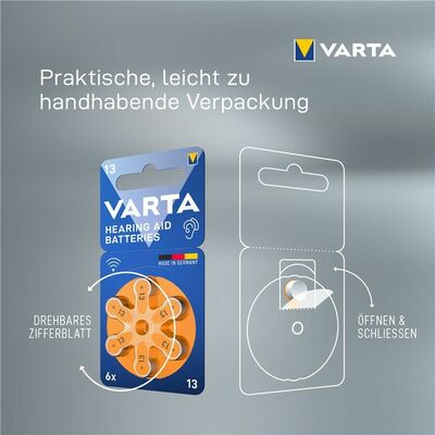 Baterka VARTA Hearing Aid PR48/V13 (6ks) 1.45V 6BL