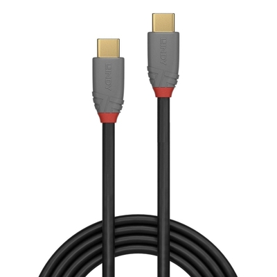 Kábel USB 3.1 Typ C CM/CM 1.5m, Super Speed (Power Delivery 20V5A) gen.2, Anthra Line, čierny