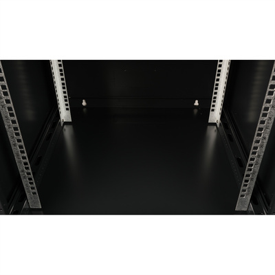 19" Rack na stenu 9U, čierny, 512x600x600 mm (HxWxD), odnímateľné bočnice