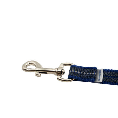 Vodítko bez uška pogumované, 19mm/3m, nerezová karabína, modré, HS