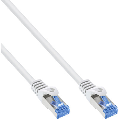 S/FTP (PiMF) Patchkábel LSOH TPE 5m cat.6a, biely, CCA, flexibilný