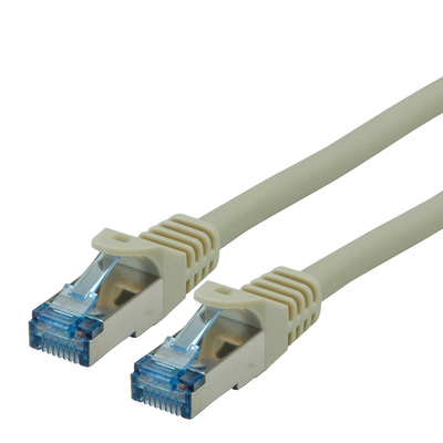 S/FTP (PiMF) Patchkábel LSOH 0.3m cat.6a, sivý, Cu, Component Level