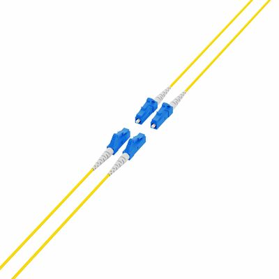 Fiber kábel LC-LC, 100m OS2(9/125µm), Trunk cable U-DQ(ZN)BH  4E, 4x Simplex, čierny/žltý