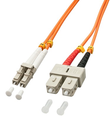 Fiber kábel LC-SC, 1m Duplex OM2(50/125µm), LSOH, multimode