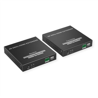 Predĺženie HDMI cez TP do 120m, IR, (aj cez LAN/TCP/IP), 4K@60Hz, RS232, s lokálnym monitorom