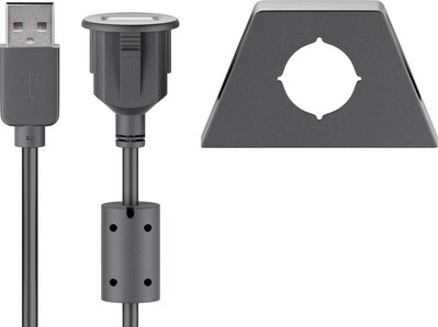 Kábel USB 2.0 A-A M/F 1.2m, High Speed, predlžovací, čierny, KLIP2