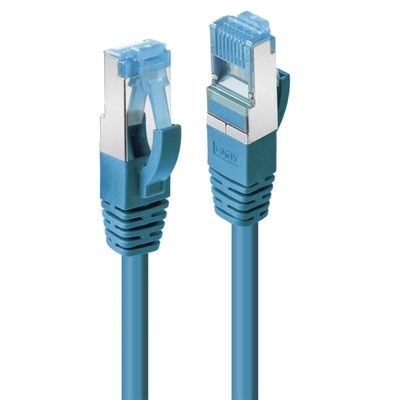 S/FTP (PiMF) Patchkábel LSOH 15m cat.6a, modrý, Cu, UL