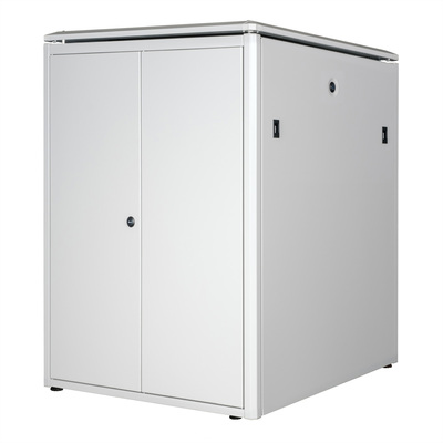 19" Rack na podlahu 22U, 1164x800x800mm (HxWxD), PRO, sklenené dvere, sivý