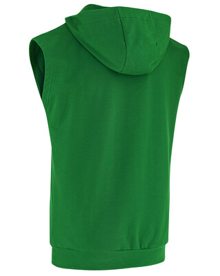Vesta SIMPLY, pánska, s obliekaním cez hlavu, špeciálna puff potlač, tepláková, bavlna, zelená XL