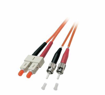 Fiber kábel SC-ST, 20m Duplex OM2(50/125µm), LSOH, 3mm, oranžový