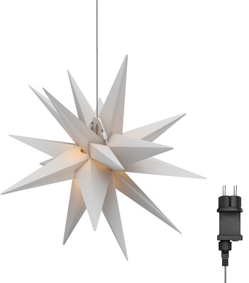 Led svetelná hviezda, 230V, 56cm, IP44, biela