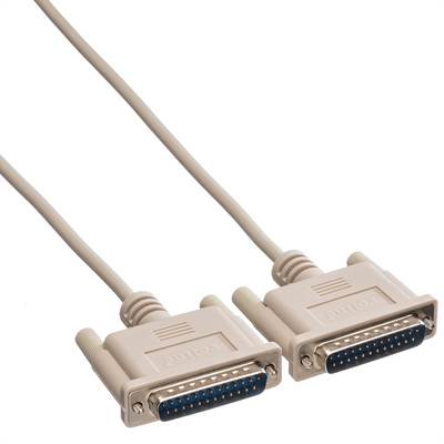 Kábel linkový 25pin M/M 4.5m, 1:1, prepojovací, sivý