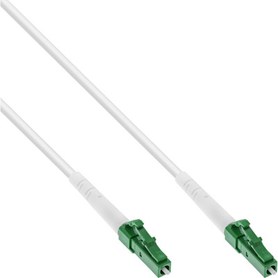 Fiber kábel LC/APC-LC/APC, 50m Simplex OS2(9/125µm), LSOH, 3mm, biely