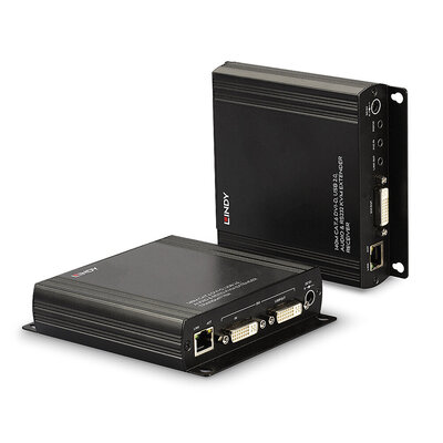Predĺženie KVM cez TP do 140m, DVI, USB, Audio (3.5mm jack), RS232, s lokálnym monitorom "loop out"