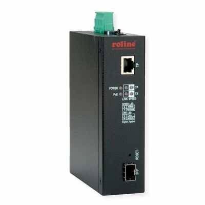 Optický konvertor, Managed Media Converter RJ45 -SFP, GigabitEthernet, PoE++, PSE
