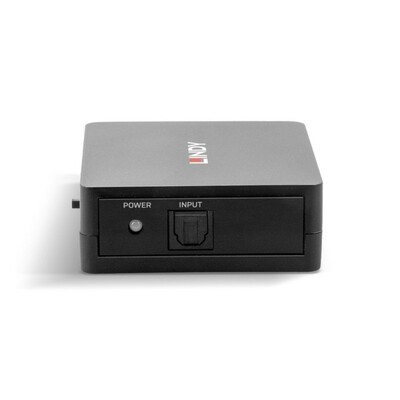 Audio distribútor/splitter Toslink (SPDIF) 1IN/3OUT, USB napájanie, 0.8m USB mini kábel, čierny