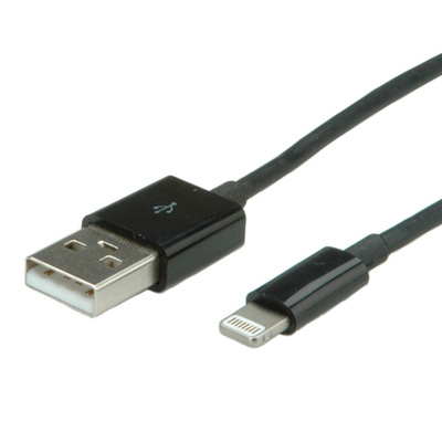 Kábel USB "Lightning" pre Apple, 1m, High Speed, čierny